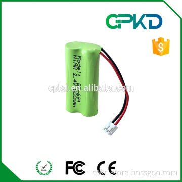Cordless phone battery NIMH AAA 800mAh 2.4V rechargeable battery pack